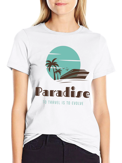 Paradise Travel T-Shirt - Island Getaway Design
