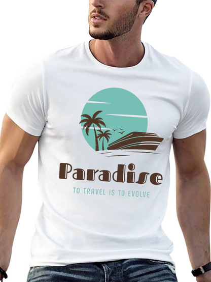 Paradise Travel T-Shirt - Island Getaway Design