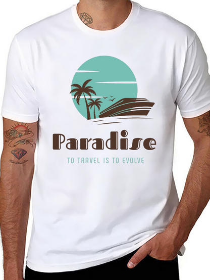 Paradise Travel T-Shirt - Island Getaway Design