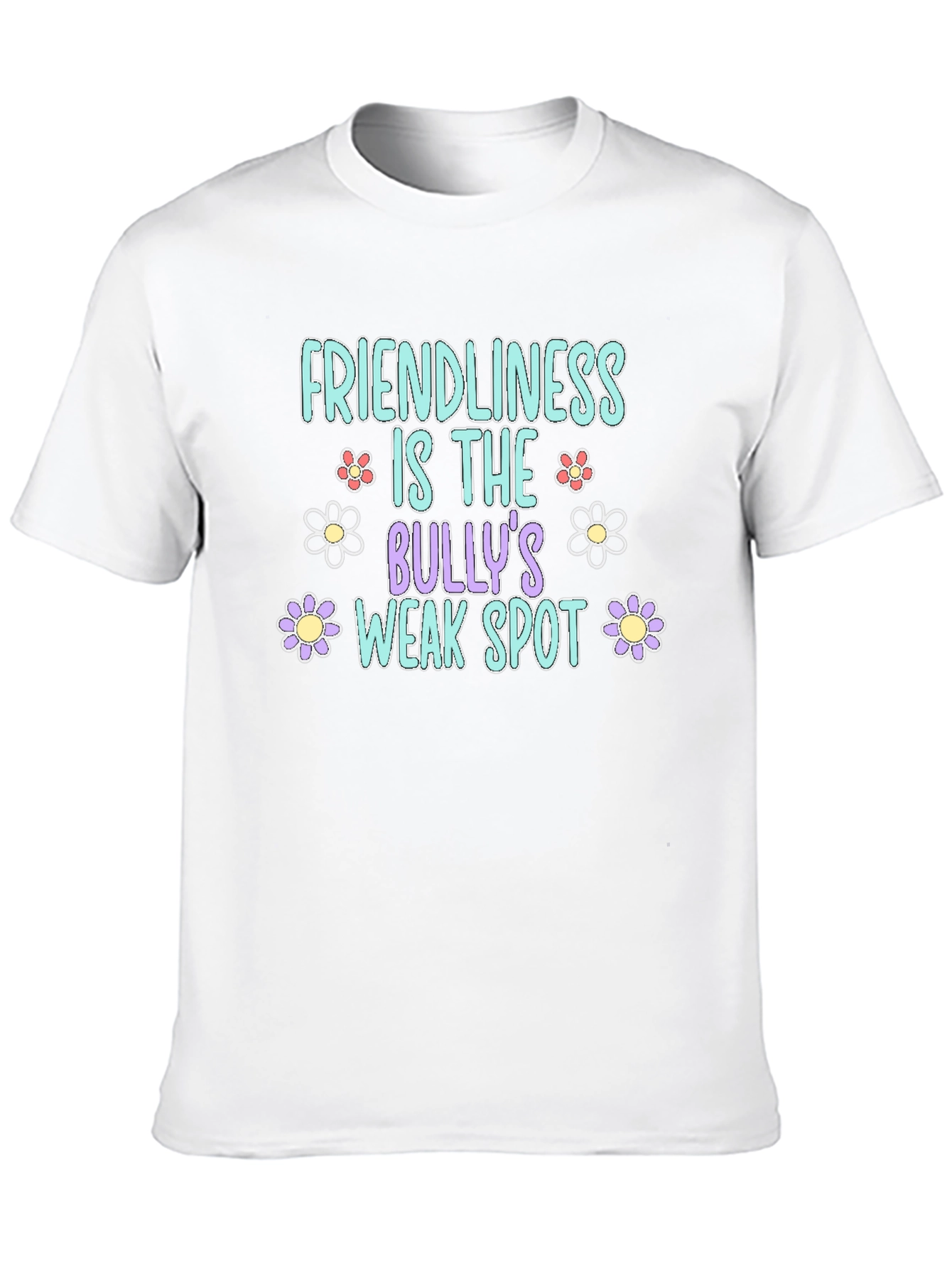 Friendliness is the Bullys Weak Spot Black T-Shirt
