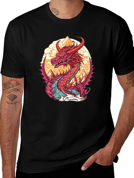 Dragon Graphic Tee - Stylish Cotton Blend Shirt