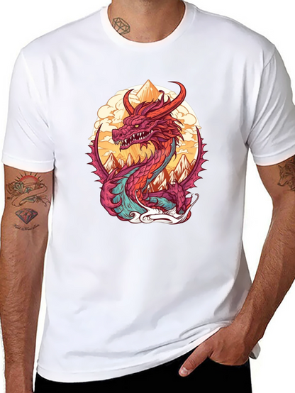 Dragon Graphic Tee - Stylish Cotton Blend Shirt