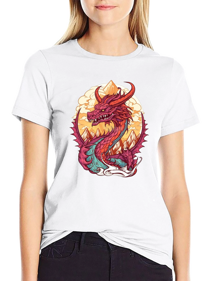 Dragon Graphic Tee - Stylish Cotton Blend Shirt