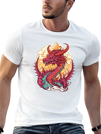 Dragon Graphic Tee - Stylish Cotton Blend Shirt