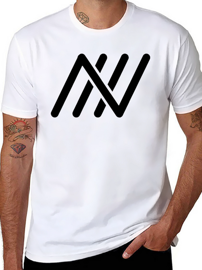 Modern Black Tee with Abstract Graphic Print