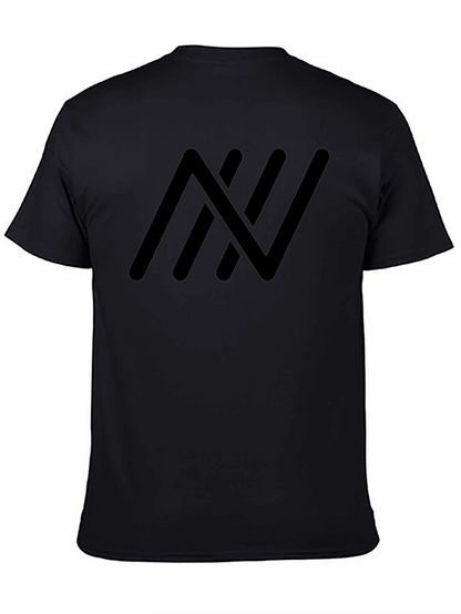 Modern Black Tee with Abstract Graphic Print