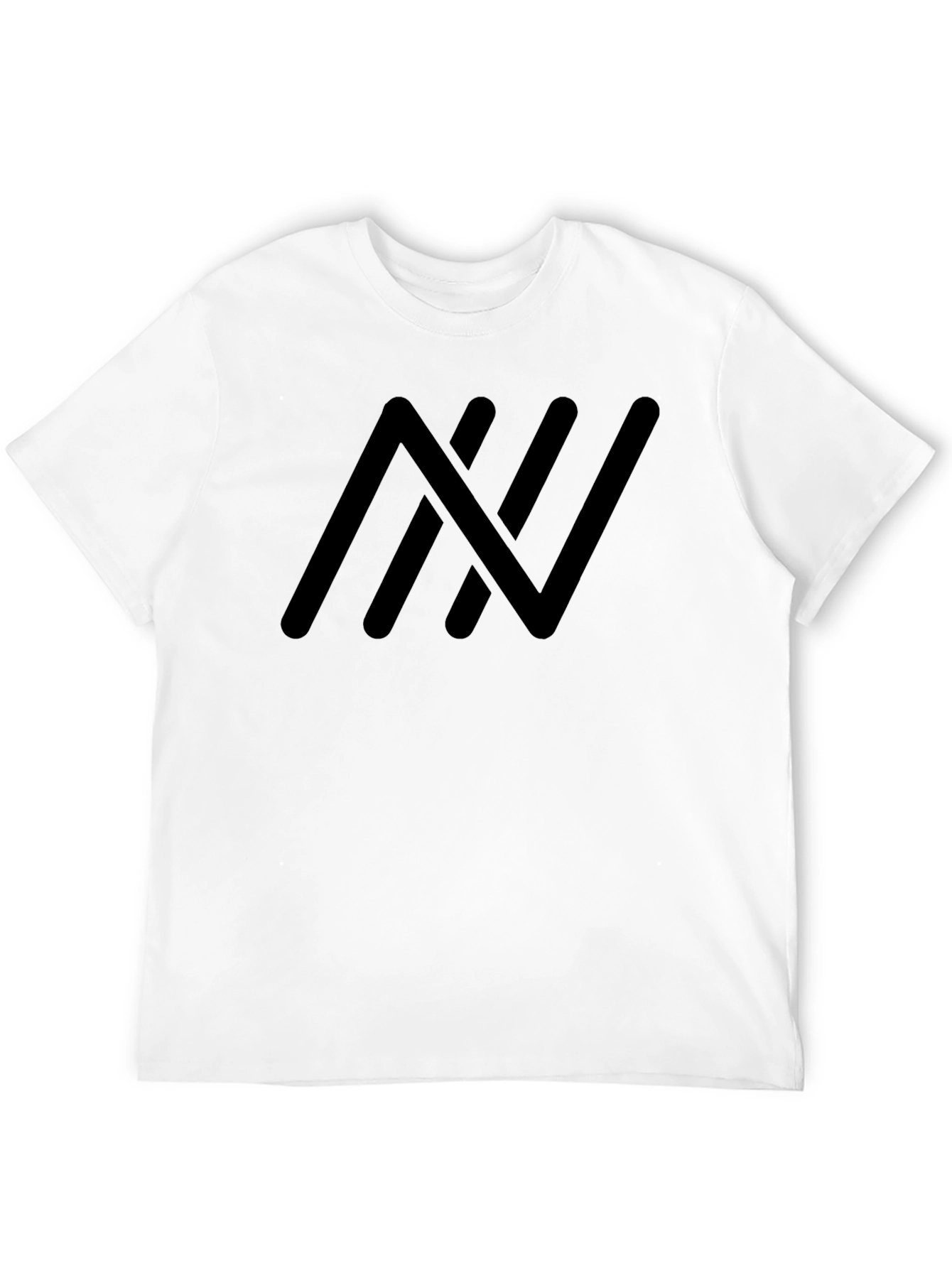 Modern Black Tee with Abstract Graphic Print