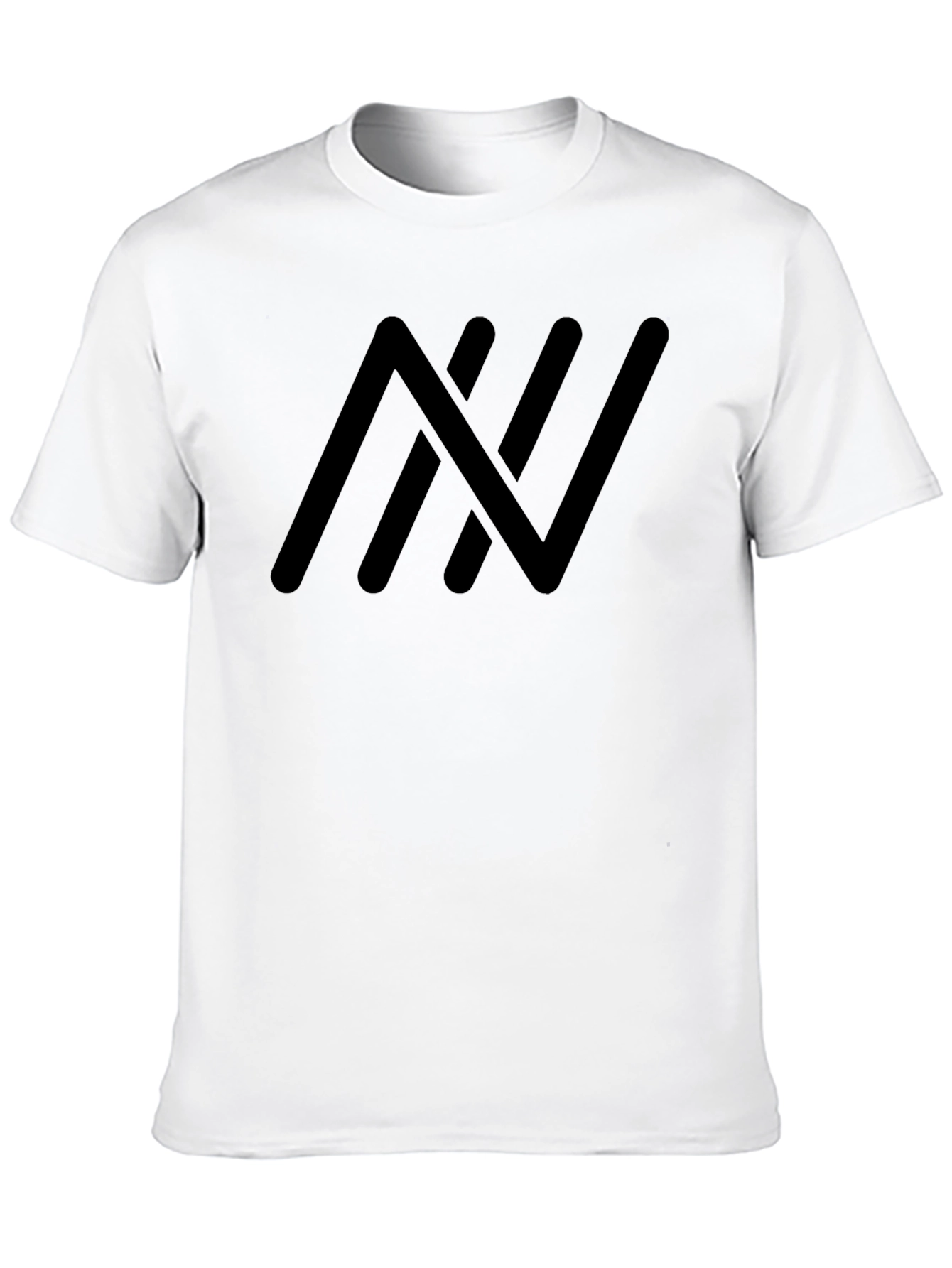 Modern Black Tee with Abstract Graphic Print