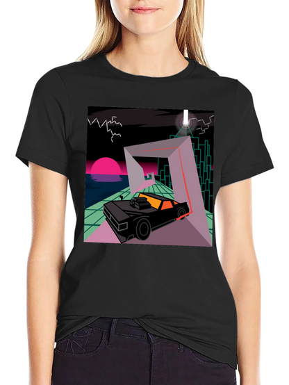 Retro Wave Car T-Shirt - Synthwave Design