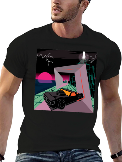 Retro Wave Car T-Shirt - Synthwave Design
