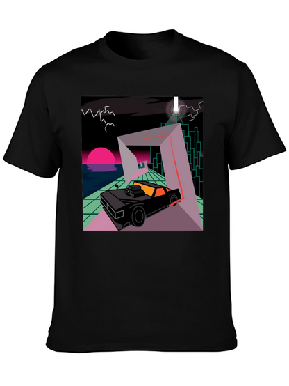Retro Wave Car T-Shirt - Synthwave Design
