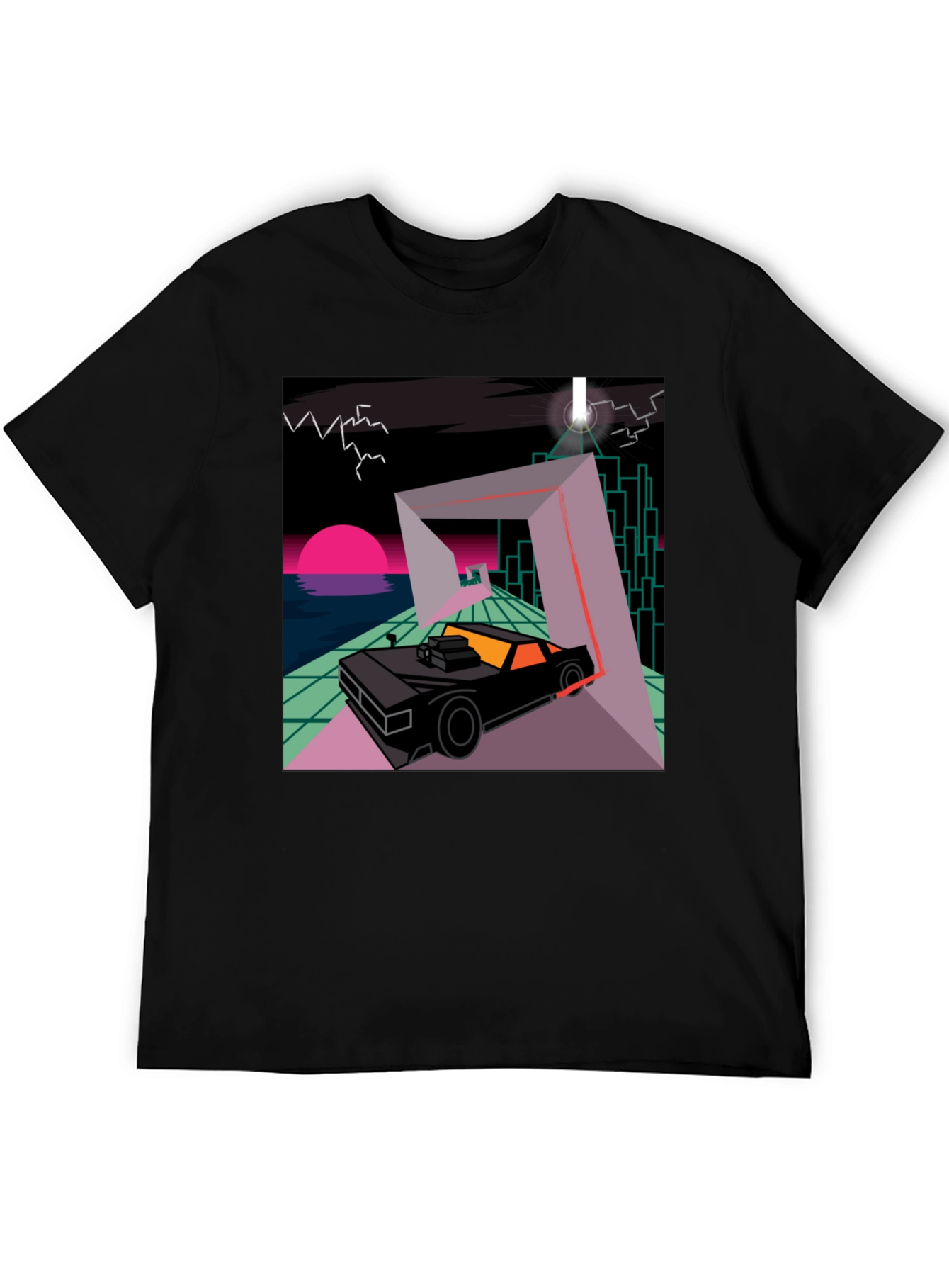 Retro Wave Car T-Shirt - Synthwave Design