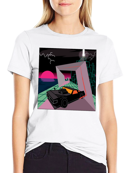 Retro Wave Car T-Shirt - Synthwave Design