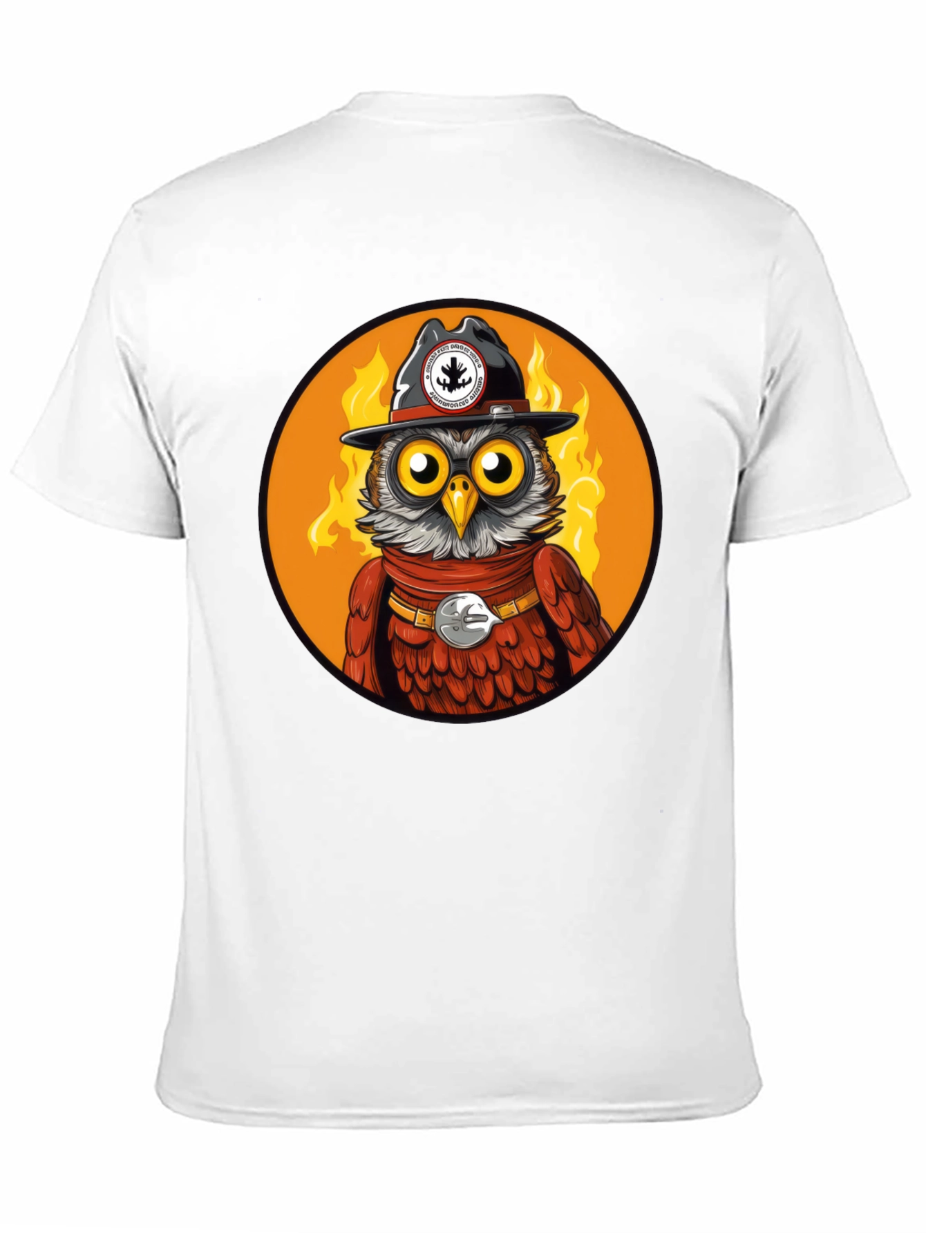 Owl Sheriff T-Shirt - Black Cotton Graphic Tee