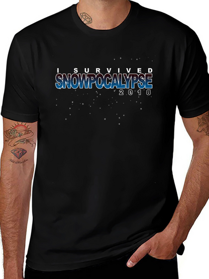 I Survived Snowpocalypse 2018 Black Tee