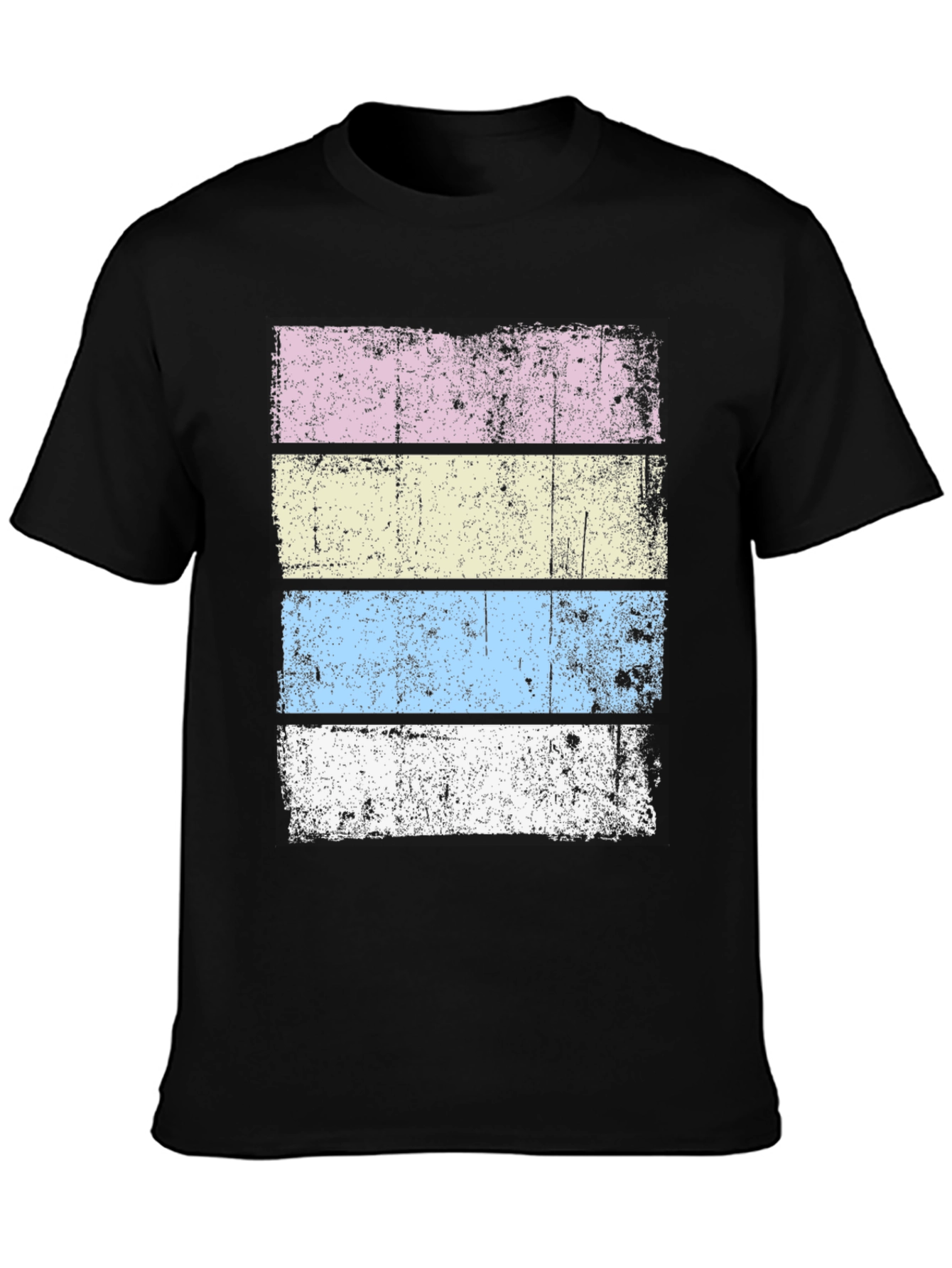 Retro Striped T-Shirt - Distressed Design