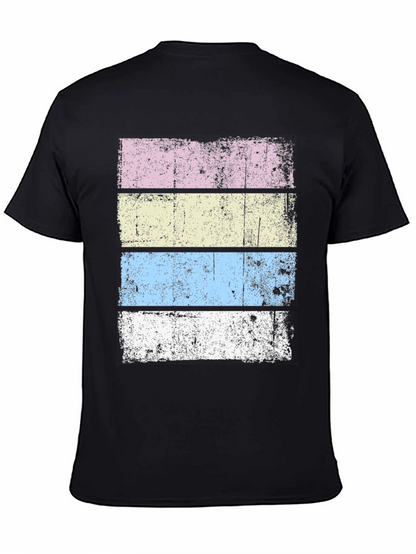 Retro Striped T-Shirt - Distressed Design