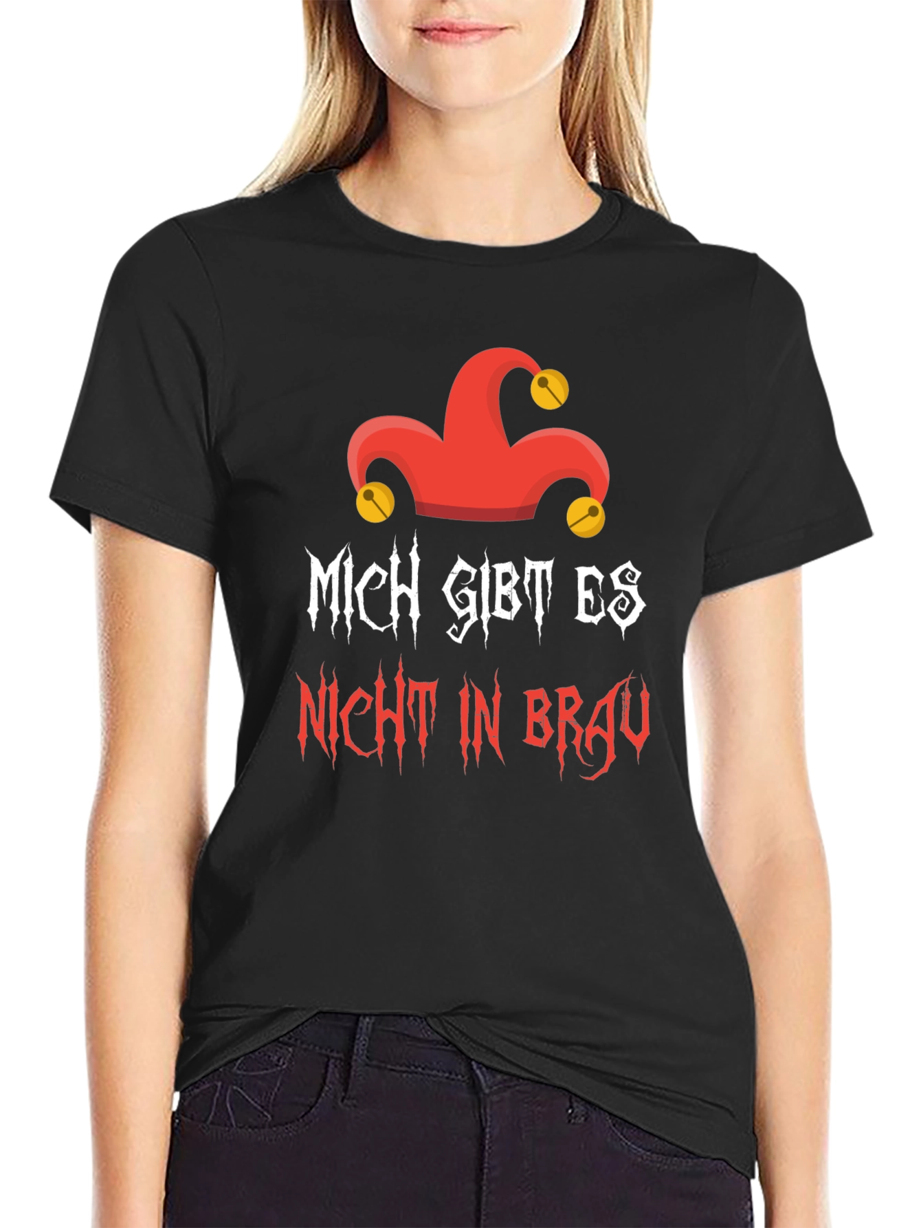 Mich Gibt Es Nicht In Brau Graphic T-Shirt