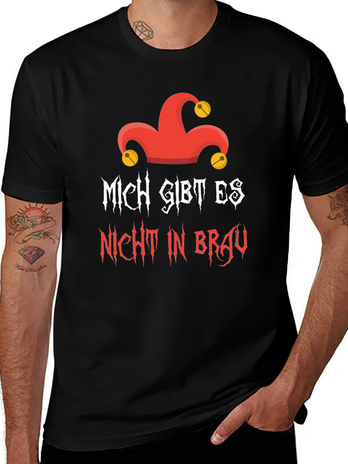 Mich Gibt Es Nicht In Brau Graphic T-Shirt