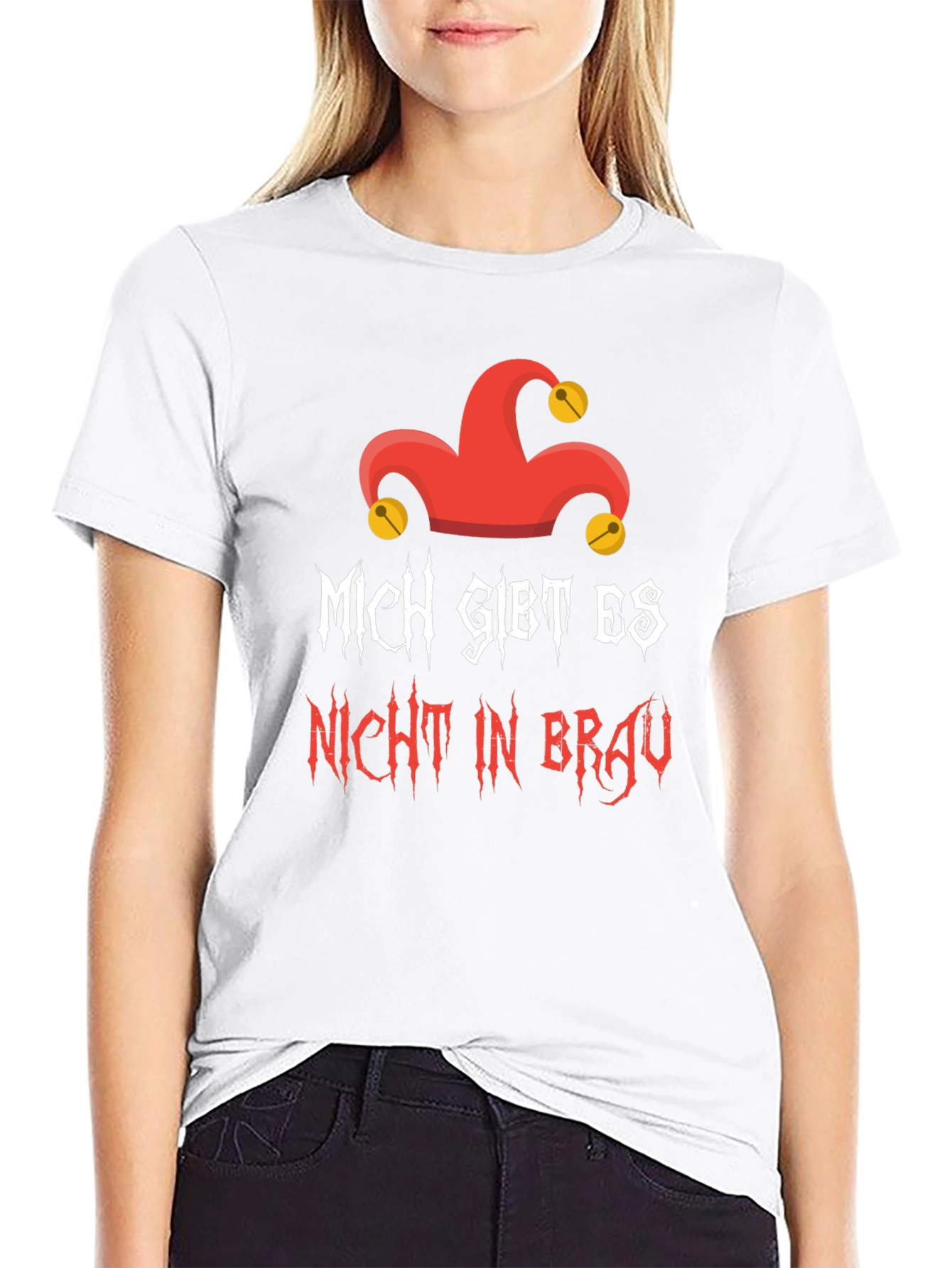 Mich Gibt Es Nicht In Brau Graphic T-Shirt