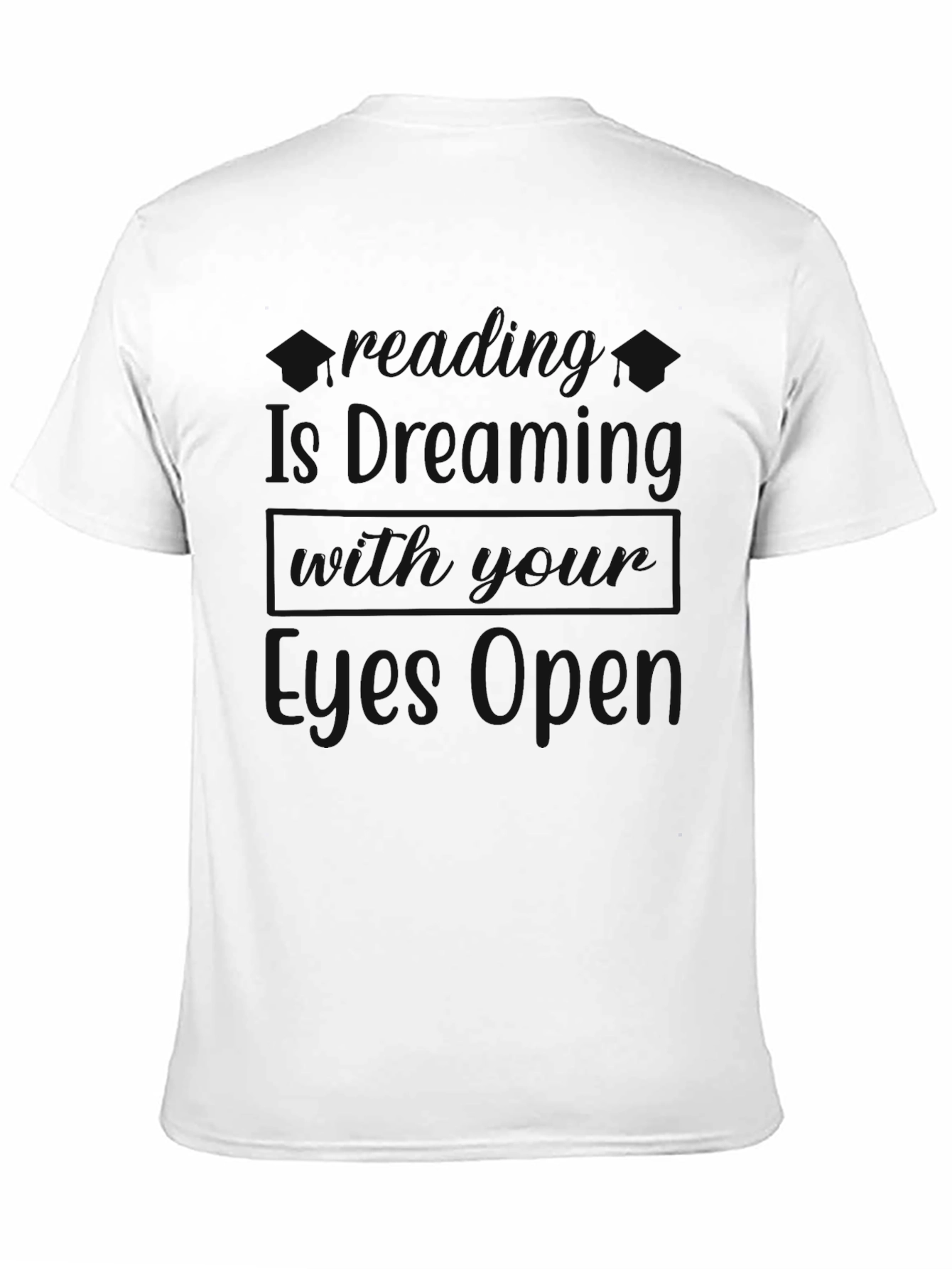 Mens Black Crewneck Graphic T-Shirt