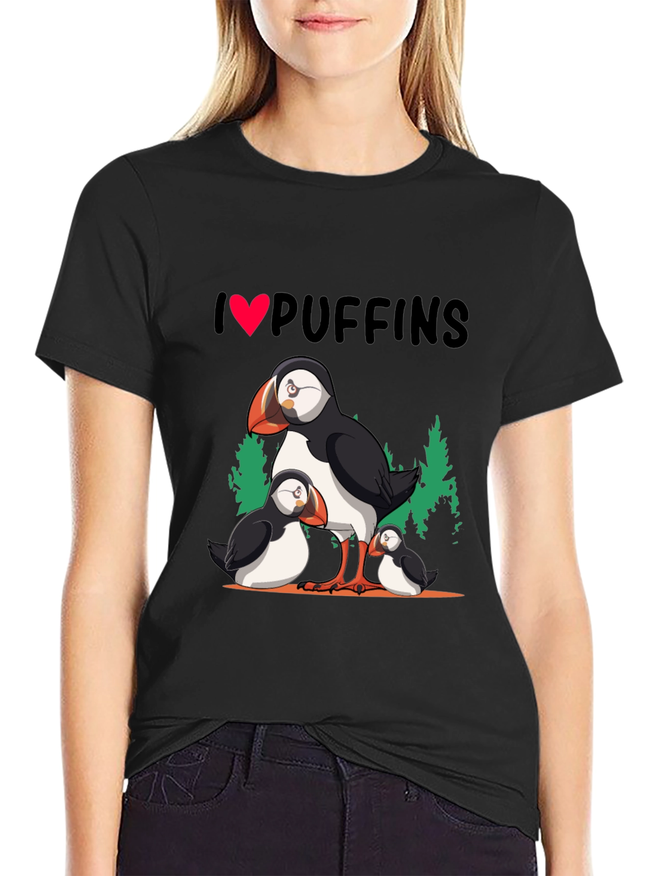 I Love Puffins Graphic T-Shirt
