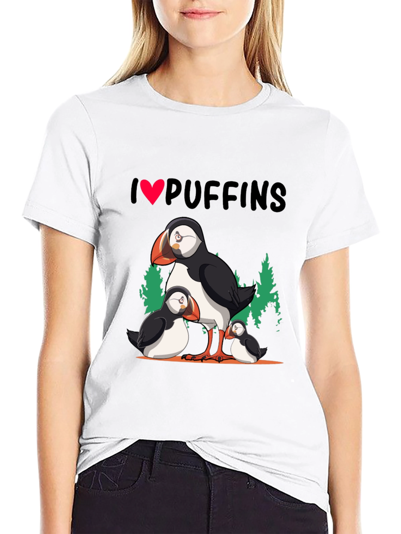 I Love Puffins Graphic T-Shirt
