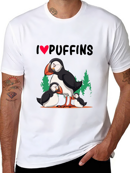 I Love Puffins Graphic T-Shirt
