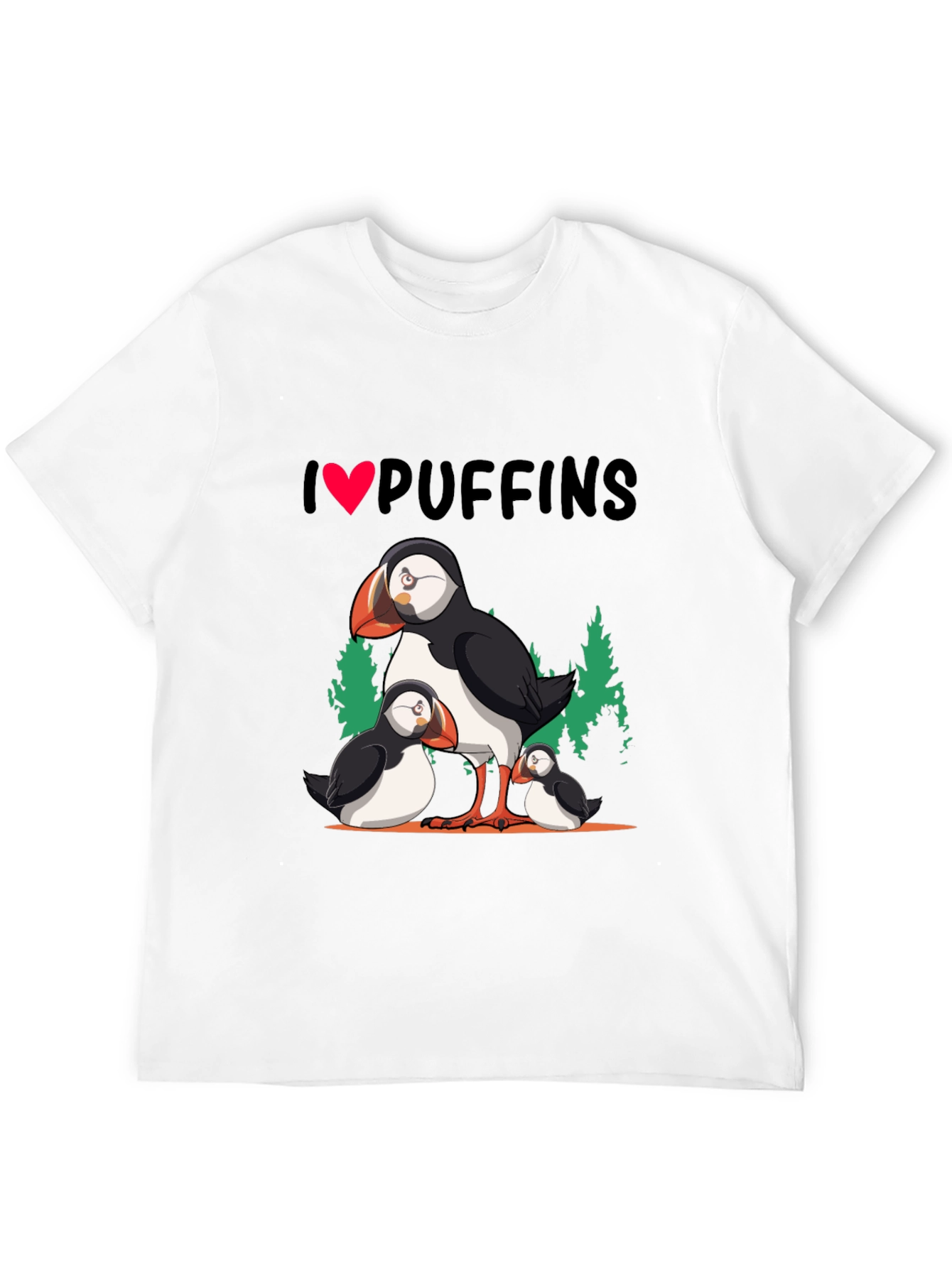 I Love Puffins Graphic T-Shirt