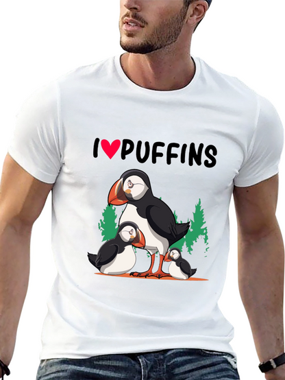 I Love Puffins Graphic T-Shirt