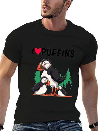 I Love Puffins Graphic T-Shirt