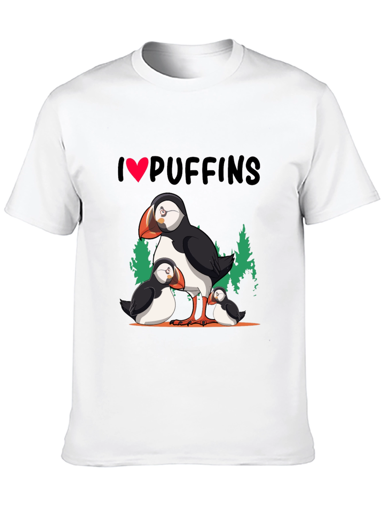 I Love Puffins Graphic T-Shirt