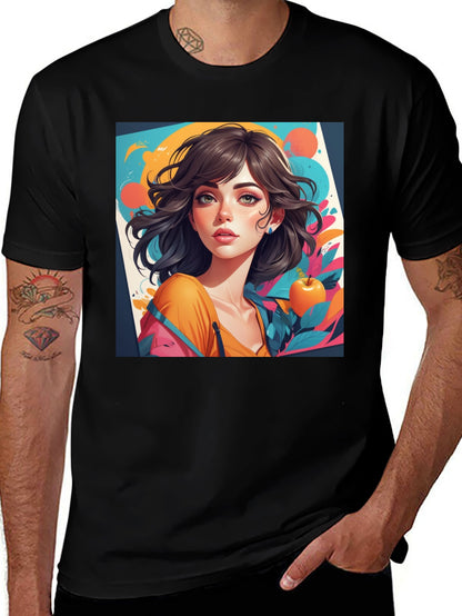 Artistic Girl Graphic Tee - Modern Streetwear