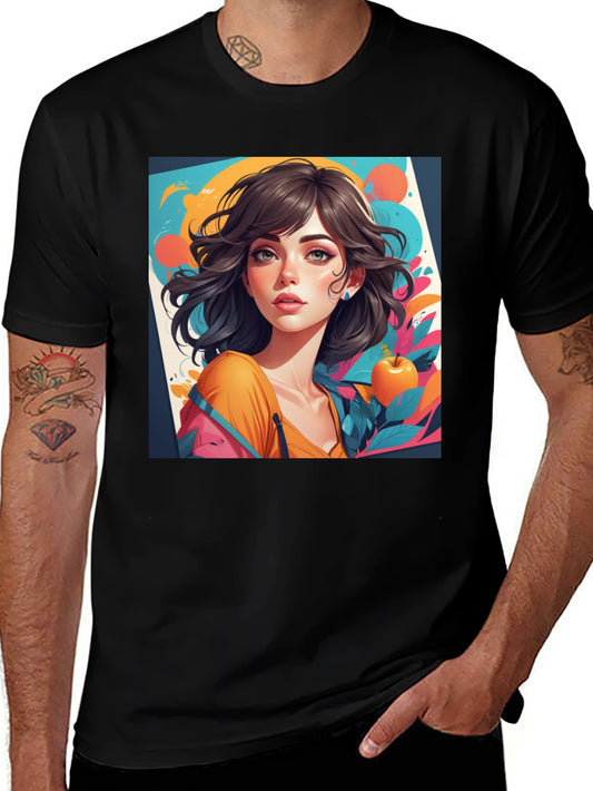 Artistic Girl Graphic Tee - Modern Streetwear