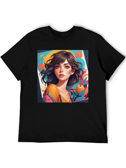Artistic Girl Graphic Tee - Modern Streetwear