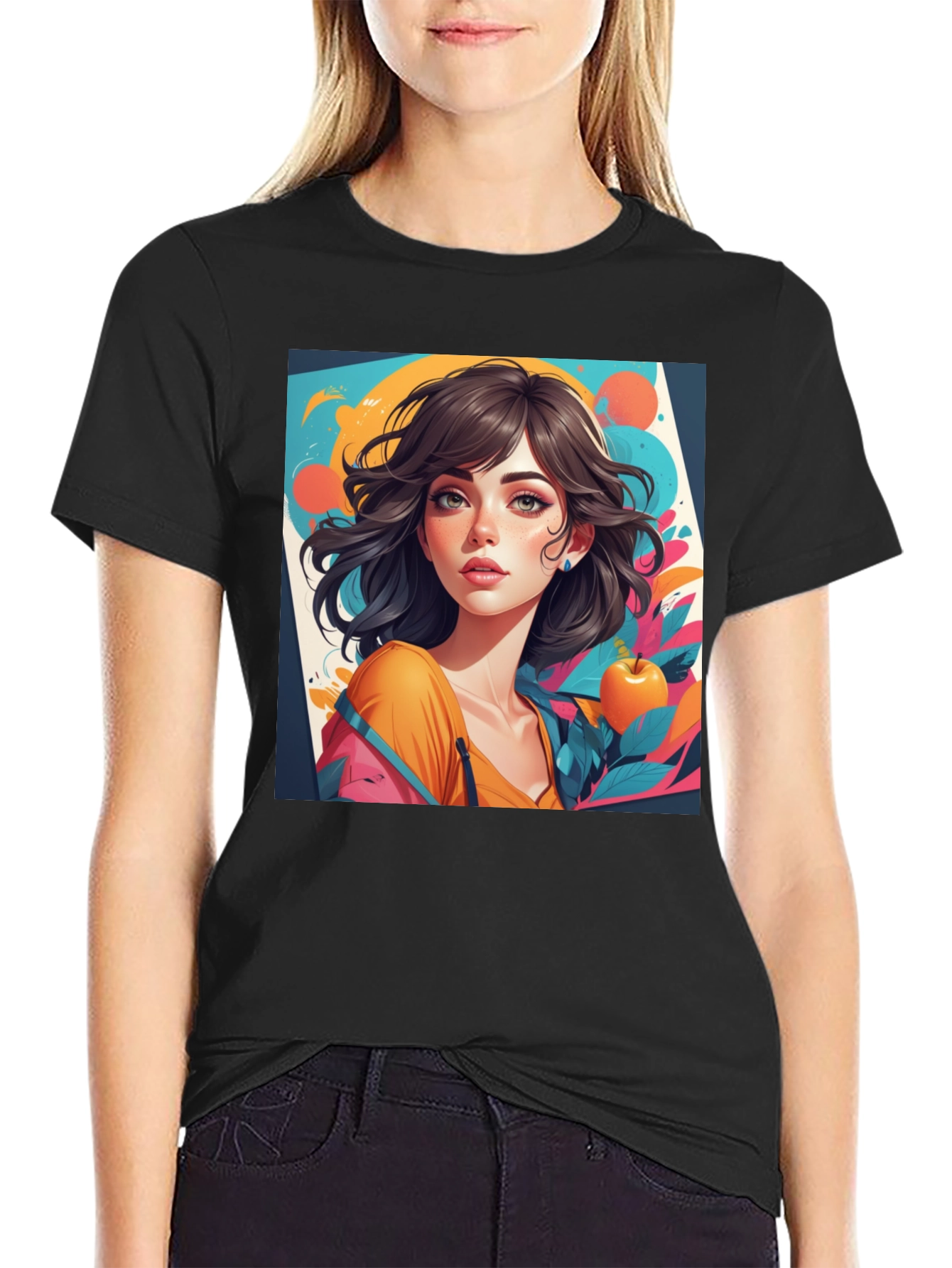 Artistic Girl Graphic Tee - Modern Streetwear