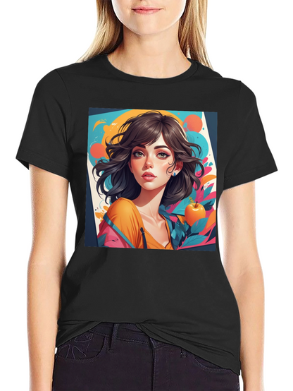 Artistic Girl Graphic Tee - Modern Streetwear