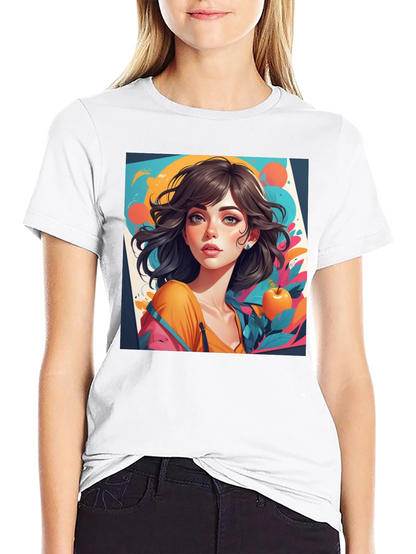 Artistic Girl Graphic Tee - Modern Streetwear