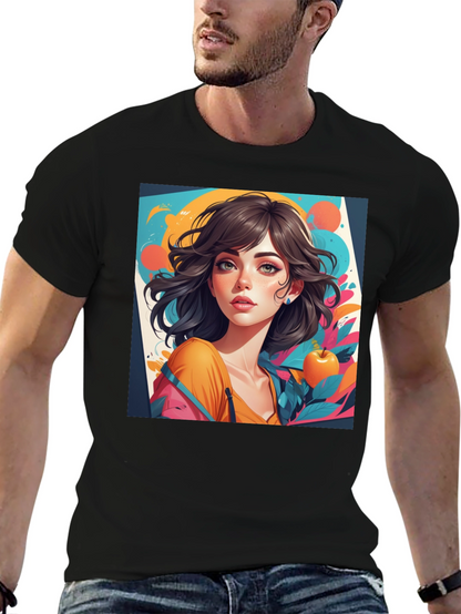 Artistic Girl Graphic Tee - Modern Streetwear