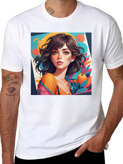 Artistic Girl Graphic Tee - Modern Streetwear