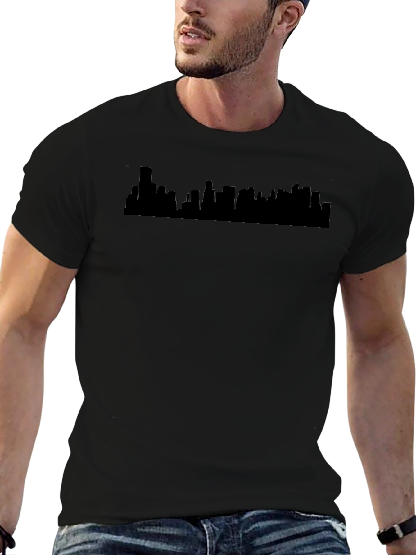 Cityscape Silhouette Tee - Modern Urban Style