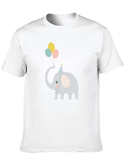 Elephant with Balloons Graphic Tee