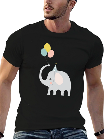 Elephant with Balloons Graphic Tee