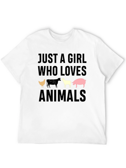 Just A Girl Who Loves Animals T-Shirt
