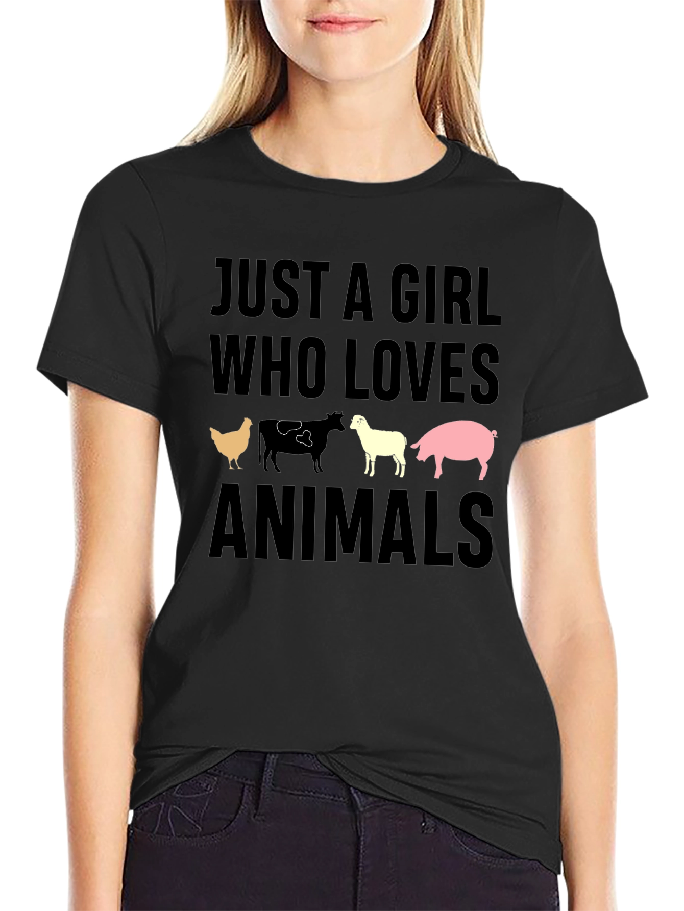 Just A Girl Who Loves Animals T-Shirt
