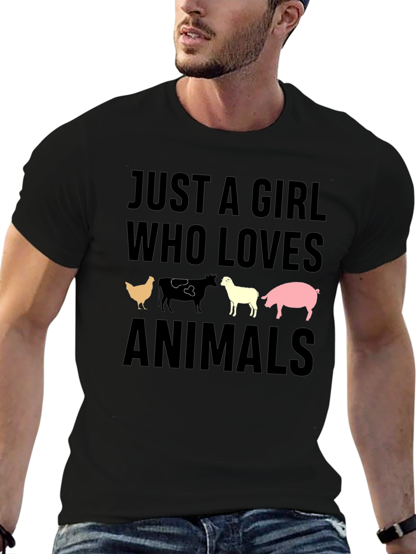 Just A Girl Who Loves Animals T-Shirt