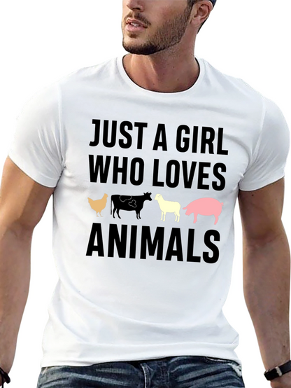Just A Girl Who Loves Animals T-Shirt