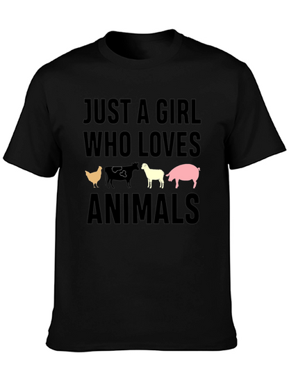 Just A Girl Who Loves Animals T-Shirt