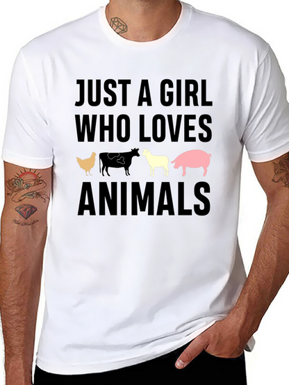 Just A Girl Who Loves Animals T-Shirt