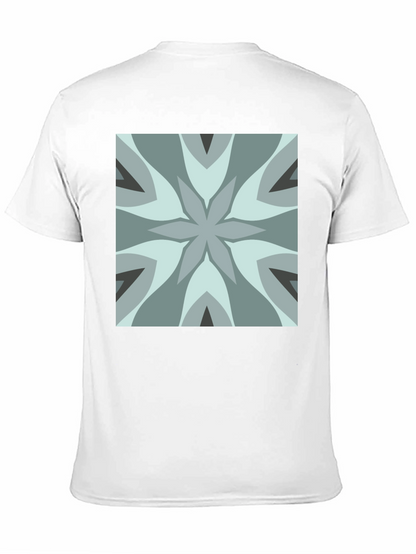 Geometric Flower Tee - Modern Graphic Print